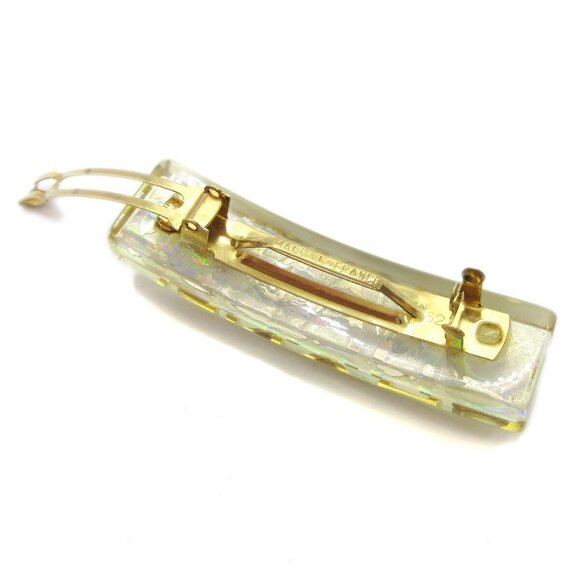 Chanel Hair Clip Barrette Clear Acrylic 97P 91496